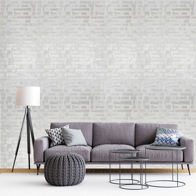 Ivory goldish off white faux concrete textured polka dots modern Wallpaper rolls