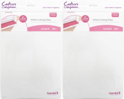 Crafters Companion Gemini & Gemini II A4 White Cutting Plate 2 Pack - 9 x 12.5"