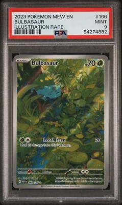 2023 POKEMON MEW EN BULBASAUR #166 PSA 9 MINT ILLUSTRATION RARE | eBay