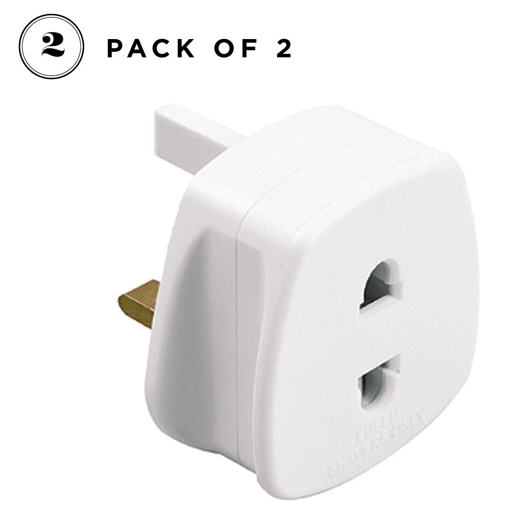 Shaver Plug Two To Three Pin Toothbrush Adapter Epilators 2 to 3 Pin Converter