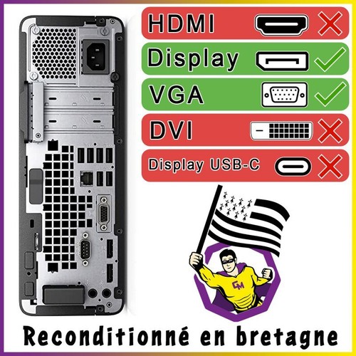 PC HP Prodesk 600 G3 SFF Bildschirm 27 " Intel G4400 RAM 32Go SSD 2To W11 Wifi - Bild 6 von 6