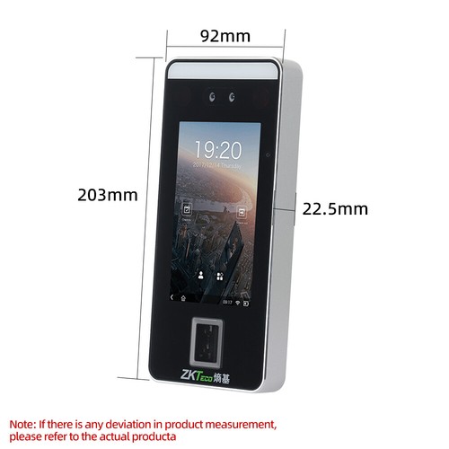 ZKTeco TCP/IP ZK-Xface600_ID Biometric Fingerprint Door Access Time Attendance - Picture 6 of 8