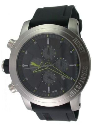 PUMA Uhr PU103791002 Impulse Herren Chrono Herrenuhr Chronograph Sport Schwarz