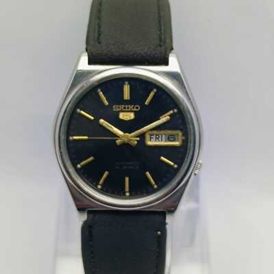 Seiko 5 Automatic 7019-8180 Black Dial Vintage Men's Watch