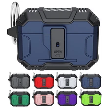 Fr Apple AirPods 4thPro 2nd 3rd /2/1/Pro Shockproof Armor Charging Keychain Case