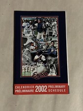 Montreal Expos  2002 MLB Baseball Pocket Schedule