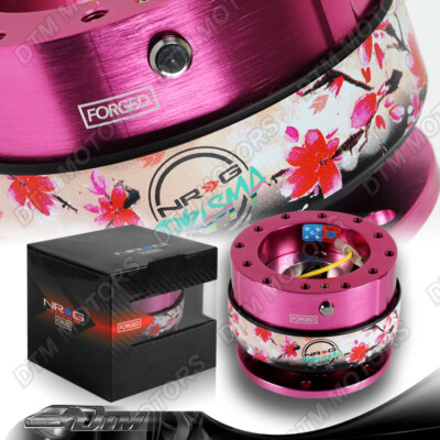 Pink Aluminum Steering Wheel Gen 2.0 Quick Release Adapter NRG SRK-200PK-SAKURA