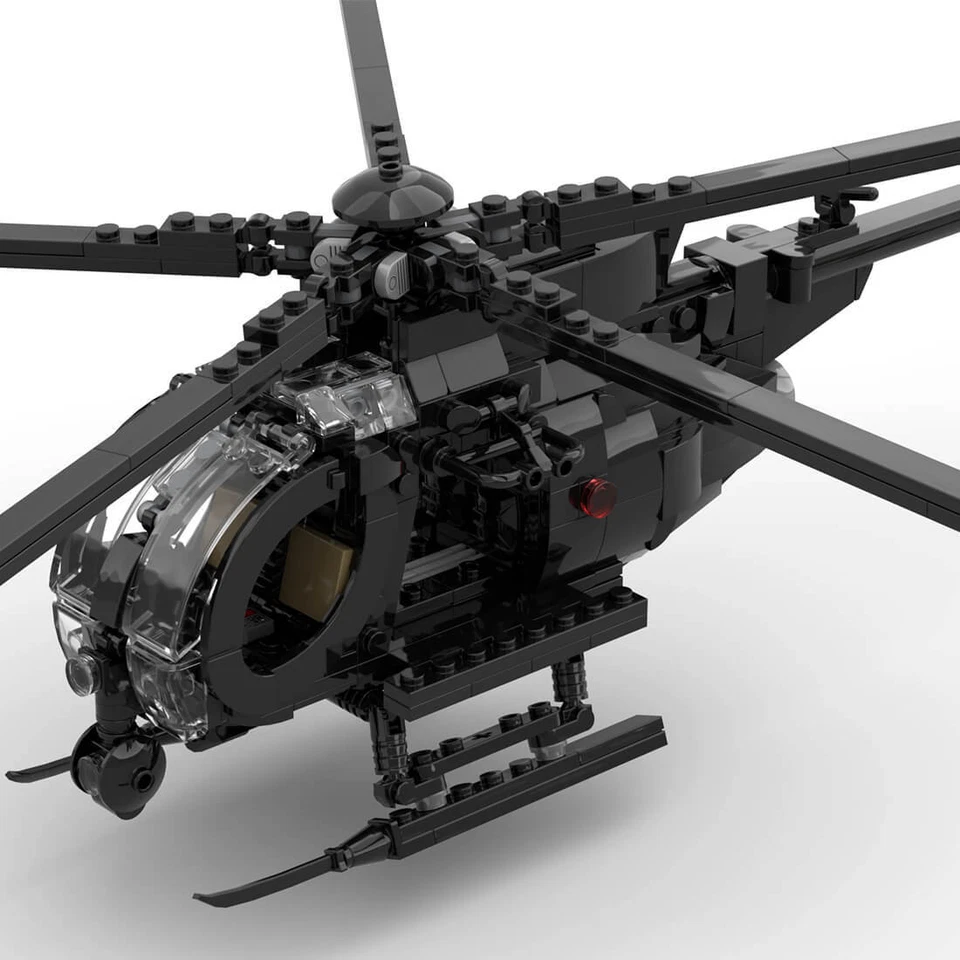 MH-6 Little Bird Helicopter 608 Pieces MOC-88275 Building Blocks Toys Set - Image 4 of 4