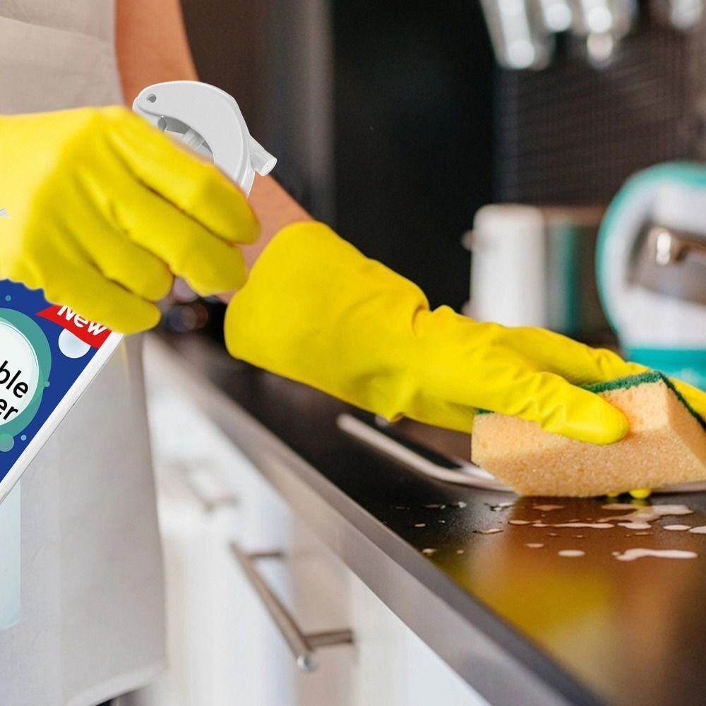 Agent Oil Stain Cleaner Cleaning Foam Bubble Spray Kitchen Bubble