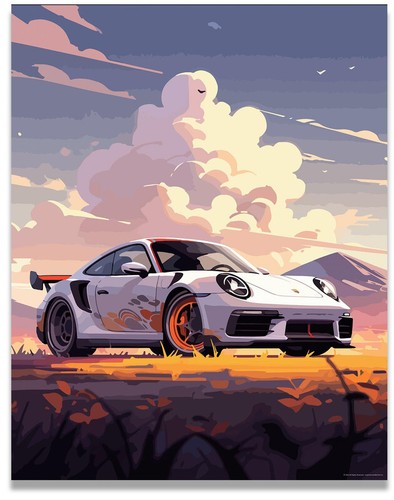 2023 Porsche 911 Car Posters Wall Decor 11x14 Inches Unframed Art - Picture 1 of 8