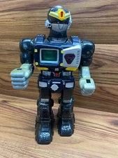 2002 Vintage HAP-P-KID Robot 15" Tall Talks Lights And Screen Moves      No Guns