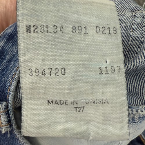 Vintage Levis Jeans W28 L34 Blue 1997 Orange Tab 891 Regular Fit Taper - Picture 5 of 11