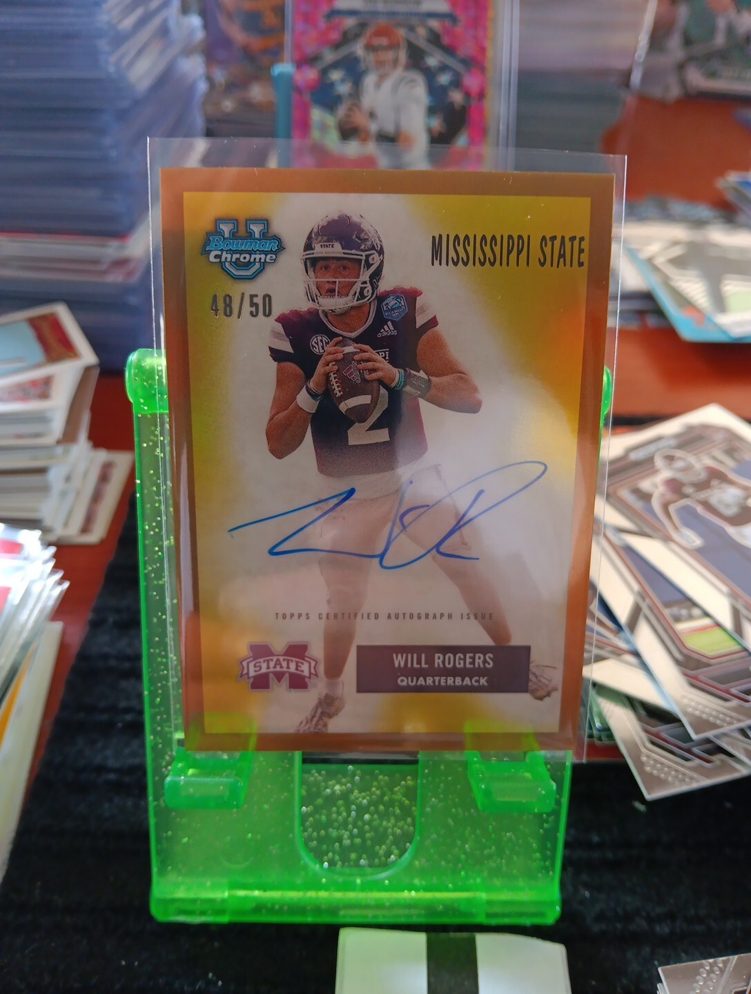 2023 Bowman University Chrome Will Rogers 1955 Gold Refractor Auto 48/50