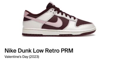 Size 9.5M - Nike Dunk Low Retro PRM Valentine's Day (2023)
