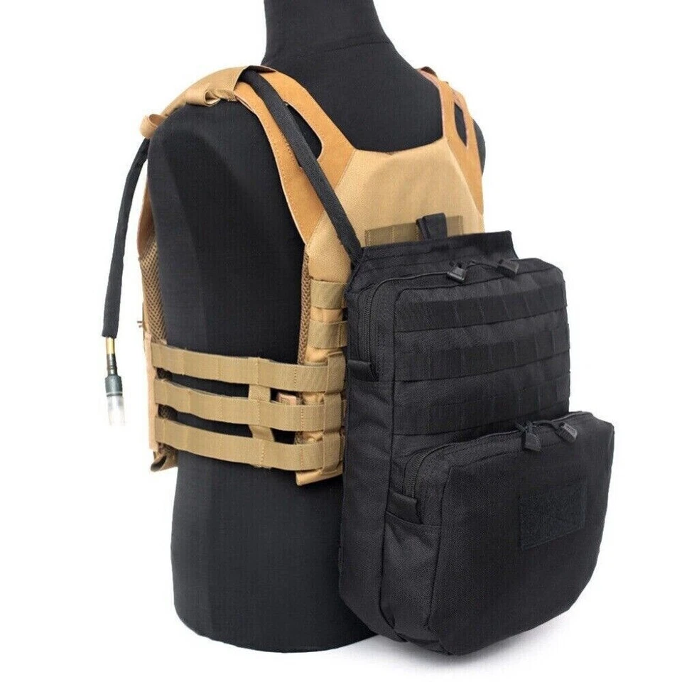Tactical Hydration Pack Assault Molle Pouch Mini Airsoft Outdoor Sport Water Bag - Image 2 of 4