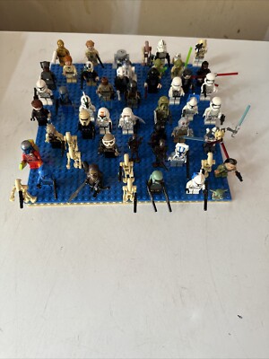 Bulk Lego Star Wars 52 Minifigures Lot Clone Troopers Droids Plus ...