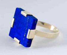Valentine's Day Lapis Lazuli Gemstone 925 Sterling Silver Handmade Ring All Size
