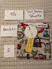 Little Sleepies cars Pjs Pajamas Short Sleeve Shorts Set 5/6 FAST SHIPPING 