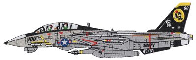 F-14B Tomcat Side View VF-31 Fighter Squadron Patch