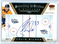  2011-12 Crown Royale Scratching The Surface Signatures #24 Colin Wilson AUTO