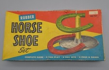 Vintage 1960's Retro Rubber Horse Shoe Game Set Auburn Safe Play Toys No 707 USA