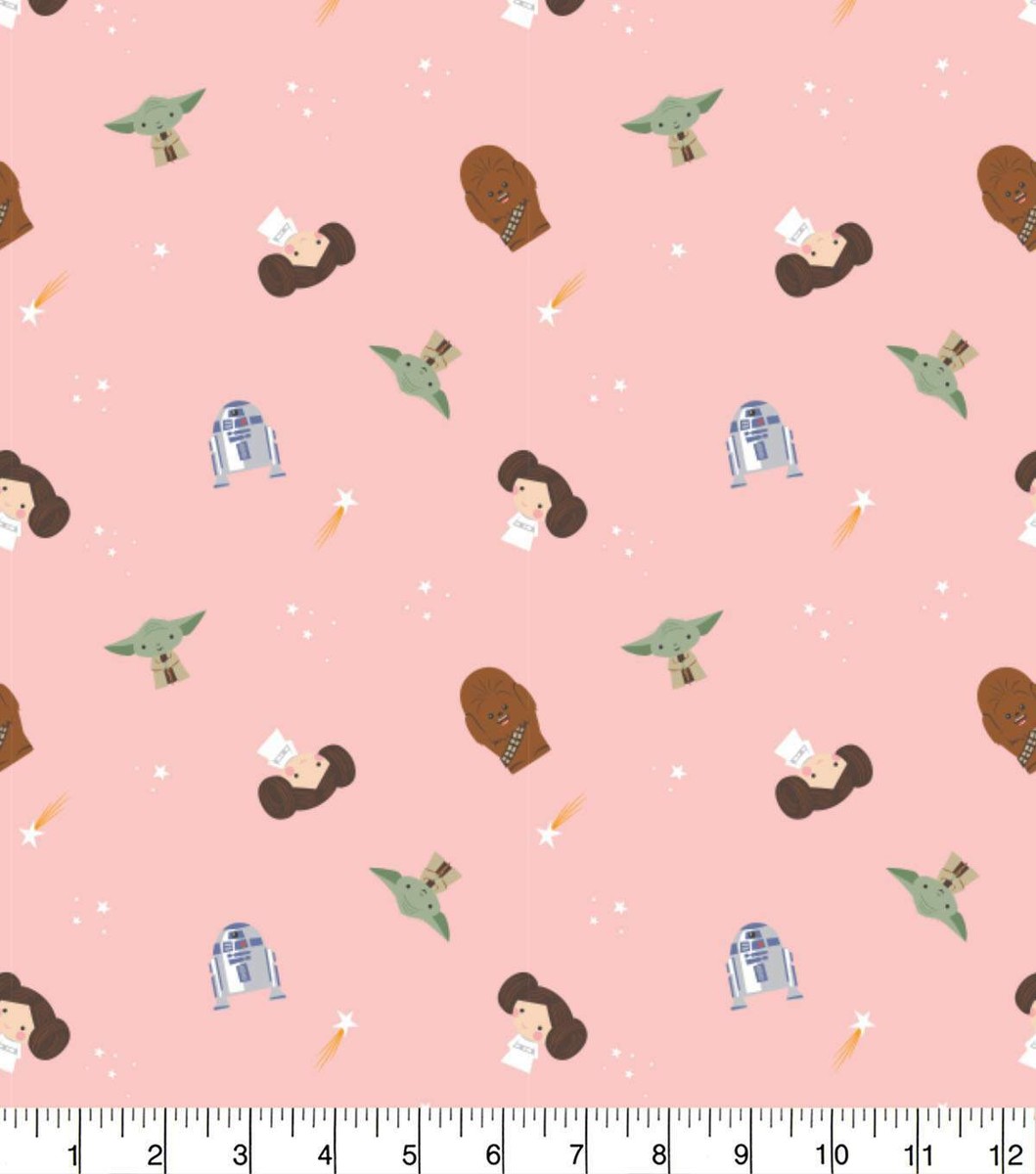 Star Wars Rebel Dreams Pink 100% Cotton fabric 1/2 YD 18