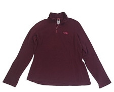 The North Face Dark Pink Fleece 1/4 Zip Pullover Women's Medium 1261