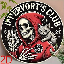 Introverted Club 8x8 Vintage Sign - Quirky Wall Decor