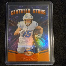 Panini 2025 Certified Stars Ladd McConkey CST-LMY Mirror Orange /149 Chargers
