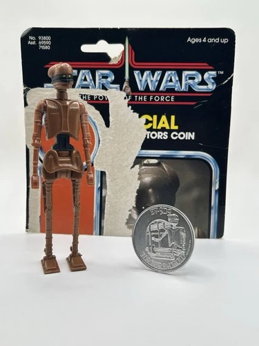 Star Wars Vintage Kenner 1985 POTF EV-9D9 with Coin and Cardback