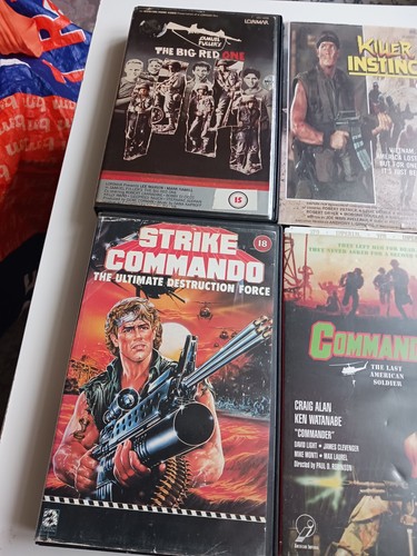 Vietnam War Action VHS Bundle Strike Commando Commander Big Red One Ex-Rental - Imagen 4 de 13