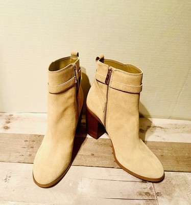 Women's Ankle Boots, Size 10M, Michael Kors, Camel, Suede, Side Zip, High Heel