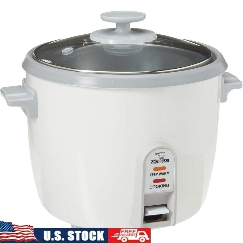 6-Cup Rice Cooker Steamer Electric Automatic Keep-Warm Function Glass Lid New