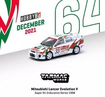 Mini car 1/64 Mitsubishi Lancer Evolution V Super N1 Endurance Series 1998 [T64-