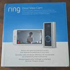 Ring Door View Cam Wi‑Fi Video Doorbell Silver/Black 34-55mm Door Thickness