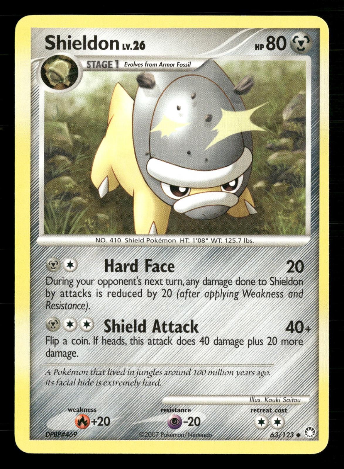 Shieldon 63/123 Uncommon Mysterious Treasures Pokemon Lightly Played
