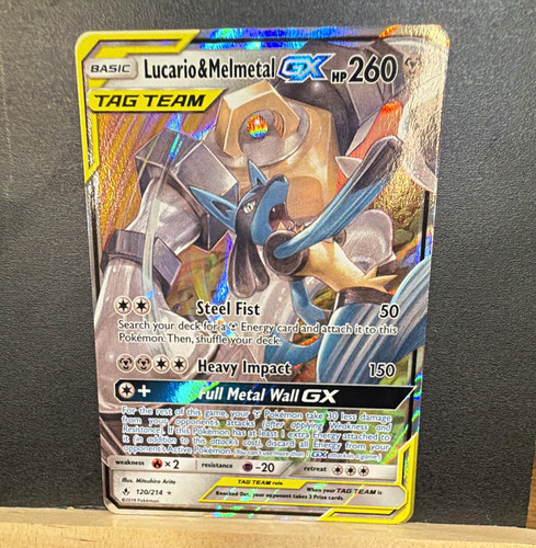 Lucario & Melmetal GX 120/214 SM Unbroken Bonds TAG TEAM GX - Pokemon card