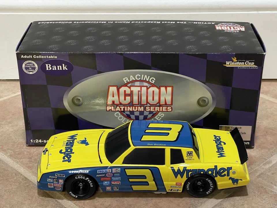 1984 Dale Earnhardt Wrangler Chevrolet Monte Carlo Notchback Action NASCAR 1/24 - Image 3 of 4