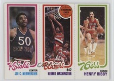 1980-81 Topps Joe Meriweather C Kermit Washington Henry Bibby #177-196-169 1do2