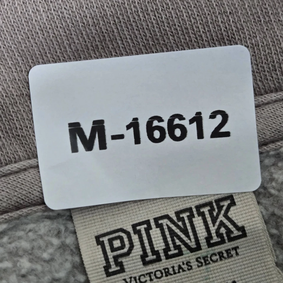 ROSA Victoria's Secret Mujer Sudadera L Marrón Cuarto Cremallera Pullover Polar LEER Foto 2 de 4