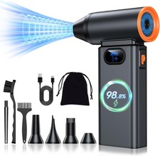 Electric Compressed Air Duster   130,000RPM Cordless Turbo Fan, 4-Gear Mini Bl
