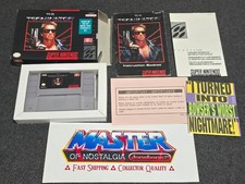 SNES THE TERMINATOR Complete CIB Box Super Nintendo Arnold Rare Movie