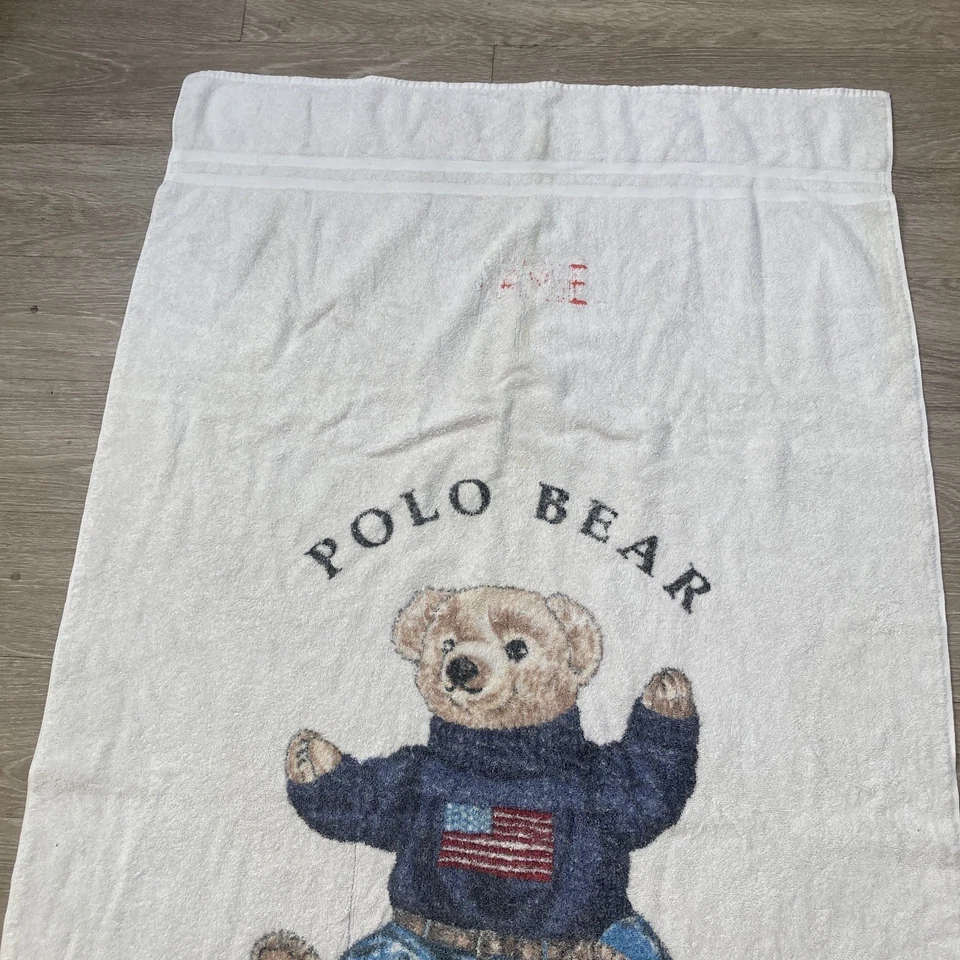 Toalla Polo Años 90 00 Y2k Oso Ralph Lauren PRL Playa Piscina Toalla de Baño Foto 2 de 4