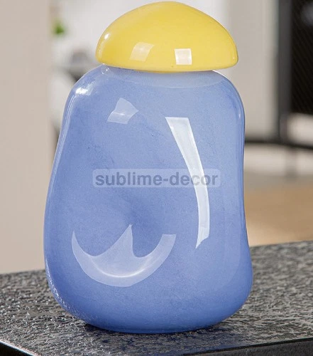 BIG Murano Murano Art Glass Knobbly Pop Art Bottle Vase & Stopper & Label