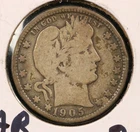 1905-O Barber Quarter 25C Very Good Condition (#SLC00274)