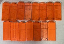 Lot Of 15 Nerf N-Strike Elite 12 Round Dart Clip Ammo Magazine Cartridges DARTS
