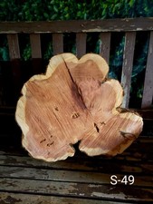 RED CEDAR WOOD COOKIE 16X15x4 Live Edge, Perfect Project Piece 