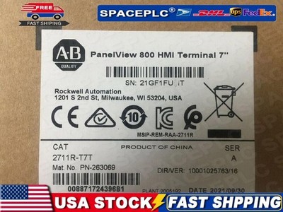 NEW PLC 2711R-T7T PANELVIEW 800 7-INCH HMI TERMINAL New AB 2711R T7T US