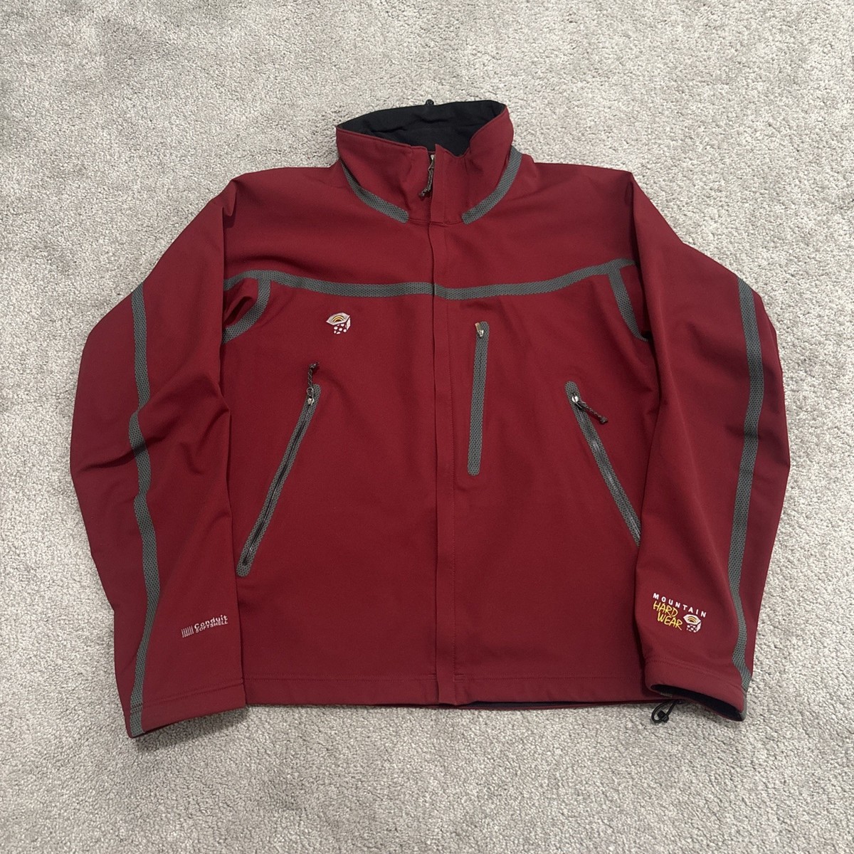 Mountain Hardwear Men XL Synchro Jacket Red Conduit Softshell Full 