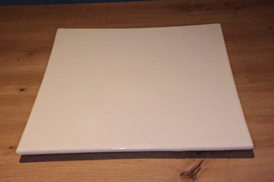 große ASA Selection Keramik Servierplatte weiß quadratisch gewölbt 35x35 cm RAR